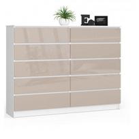 Komoda NORE K160, balta/smėlio (White/Sand)