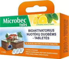 vamzdziu valiklis - Bros Bioaktivatorius nuotekų duobėms tabletės, 3 x 20 g - 1 nuotrauka