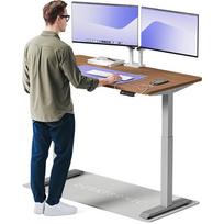 stalas desktronic - Desktronic HomeOne Elektrinis reguliuojamo aukščio stalas 140x70 cm Pilkas/Riešutas (Gray/Walnut) - 1 nuotrauka