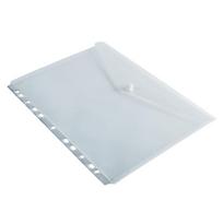 Aplankas (vokas) su spaustuku ir europerforacija PANTA PLAST, A4, PP, matinis bespalvis (Matte Transparent)