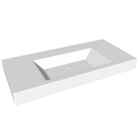 SPN Rocca 99x47 cm, akmens masė, balta (White)