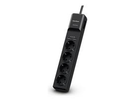 ilgintuvas rite - CyberPower P0420SUD0-DE Apsaugos nuo viršįtampių Juoda (Black) 1.8 m 4 lizdai - 1 nuotrauka