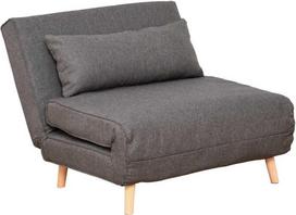 sofa lova - Fotelis HOMCOM Viengulė Sofa-Lova, Pilka (Grey) - 1 nuotrauka
