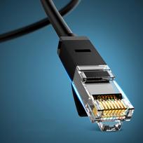 6 cat lan - Ugreen Ethernet RJ45 Flat Network Cable Cat.6 UTP 15m Black - 6 nuotrauka