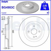 Stabdžių diskas DELPHI BG4983C