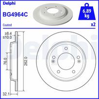 Stabdžių diskas DELPHI BG4964C