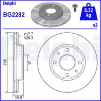Stabdžių diskas DELPHI BG2282