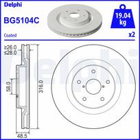 Stabdžių diskas DELPHI BG5104C