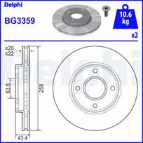Stabdžių diskas DELPHI BG3359