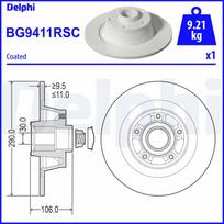 Stabdžių diskas DELPHI BG9411RSC