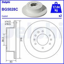 Stabdžių diskas DELPHI BG5028C