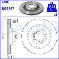 Stabdžių diskas DELPHI BG3847