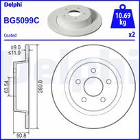 Stabdžių diskas DELPHI BG5099C