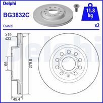 Stabdžių diskas DELPHI BG3832C