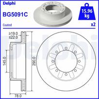 Stabdžių diskas DELPHI BG5091C