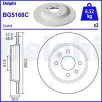 Stabdžių diskas DELPHI BG5168C