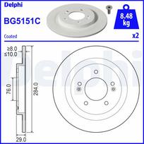 Stabdžių diskas DELPHI BG5151C
