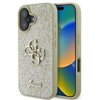 Guess "Fixed Glitter Big 4G Case iPhone 16 Plus" Gold