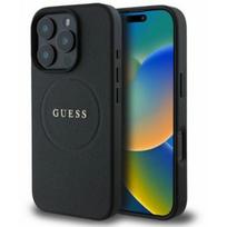 Guess "PU Grained Classic Logo MagSafe Case iPhone 16 Pro" Black