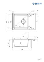 deante granito plautuve - Deante Evora ZQJ G11A, granitas, Grafitas (Graphite) - 2 nuotrauka