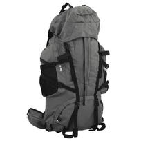 80l kuprine - vidaXL Turistinė kuprinė 80L, pilka (Grey) - 2 nuotrauka