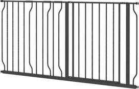 laiptu varteliai sunims - PawHut šunų durų varteliai, juodi (Black) - 2 nuotrauka