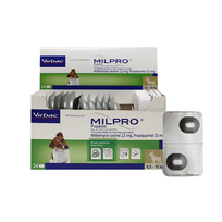 Virbac Milpro 2,5 mg/25 mg plėvele dengtos tabletės nuo kirminų šunims, 1 tabl.