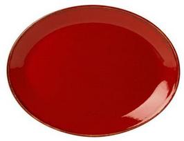 Porland Seasons Oval Plate 18.55x24.3cm Red