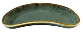 Porland Seasons Curved Plate For Snacks 10.9x7.35cm Dark Grey