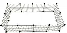 narvas suniui - C&C Modulinis šunų narvas, 145 x 75 x 37 cm, Juodas (Black) - 1 nuotrauka