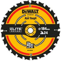 diskas 184x16 - Pjovimo diskas medienai DeWALT DT10401-QZ; 184x20 mm; 24T - 2 nuotrauka