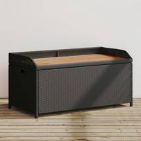 vidaXL Suoliukas-daiktadėžė, juodas (Black)