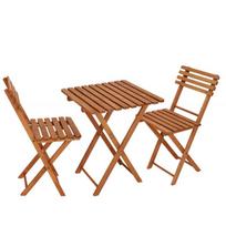 Lauko baldų komplektas Springos, medinis, balkonui, 2 vietų, impregnuotas