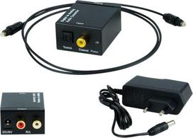 toslink kabelis - Blow TOSLINK į 2xRCA Adapteris Juodas (Black) - 1 nuotrauka
