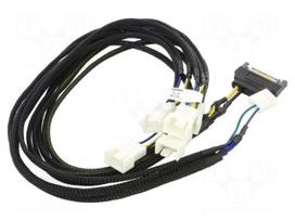 pwm laidas - Akasa Flexa FP5S PWM skirstytuvo kabelis 5 ventiliatoriams 0.45m Juodas (Black) - 1 nuotrauka