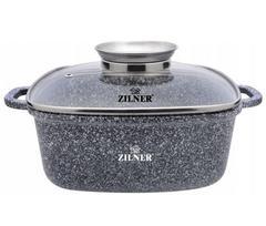 puodai zilner - Zilner Kvadratinis puodas ZL-7059, 26 cm, 5.5 l, Pilkas (Gray) - 1 nuotrauka