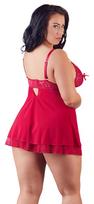 seksualus naktiniai - Cottelli curves Babydoll red 4XL seksualūs naktiniai - 6 nuotrauka