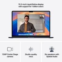 macbook m4 - Apple MacBook Air 15.3", M4 10C CPU, 10C GPU, 16 GB, 256 GB, Midnight (Juodas) - 6 nuotrauka