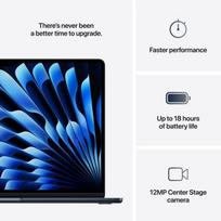 macbook m4 - Apple MacBook Air 15.3", M4 10C CPU, 10C GPU, 16 GB, 256 GB, Midnight (Juodas) - 9 nuotrauka
