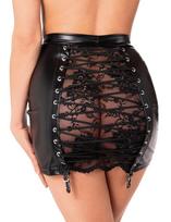 apatinis sijonas - Noir Skirt Lace S seksualus sijonas - 2 nuotrauka