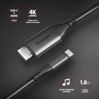 active usb cable - AXAGON RVC-HI2MC USB-C -> HDMI 2.0 adapter 4K/60Hz Aluminum, 1,8m cable - 2 nuotrauka