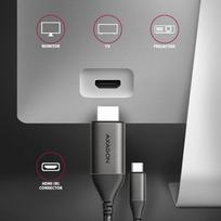 active usb cable - AXAGON RVC-HI2MC USB-C -> HDMI 2.0 adapter 4K/60Hz Aluminum, 1,8m cable - 4 nuotrauka