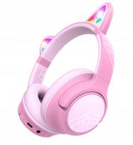 PowerLocus BTHausinės Bobo Cat Ears Kids Rožinės (Pink)