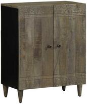 vidaXL Indauja, šviesiai pilka (Light Gray), 60x33.5x75 cm, medžio masyvo mango