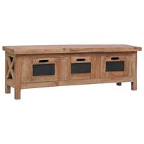 vidaXL TV spintelė su 3 stalčiais - Raudonmedis (Mahogany)