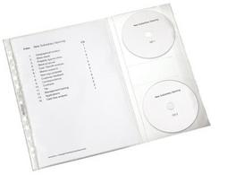 Leitz Įmautės Esselte, A4, 130 mikr., su kišene 2 CD dėklams (5) 0810-002