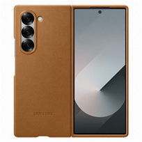 tank telefonai - Samsung Eco-leather Case EF-VF956PJE Fold6 (Tan) - 1 nuotrauka