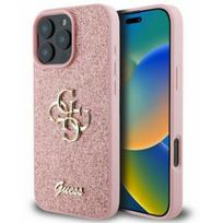 Guess "Fixed Glitter Big 4G Case iPhone 16 Pro Max" Pink