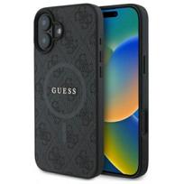 guess pu leather 4g - Guess "PU Leather 4G Colored Ring MagSafe Case iPhone 16" Black - 1 nuotrauka