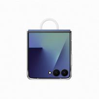 z flip case ring - Samsung Silicone Case with Ring QF766CTEGWW Flip7 (Transparent) - 1 nuotrauka
